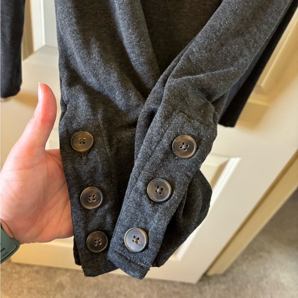 Chico's Charcoal Cowl Neck Long Sleeve Top - Picture 5 of 6